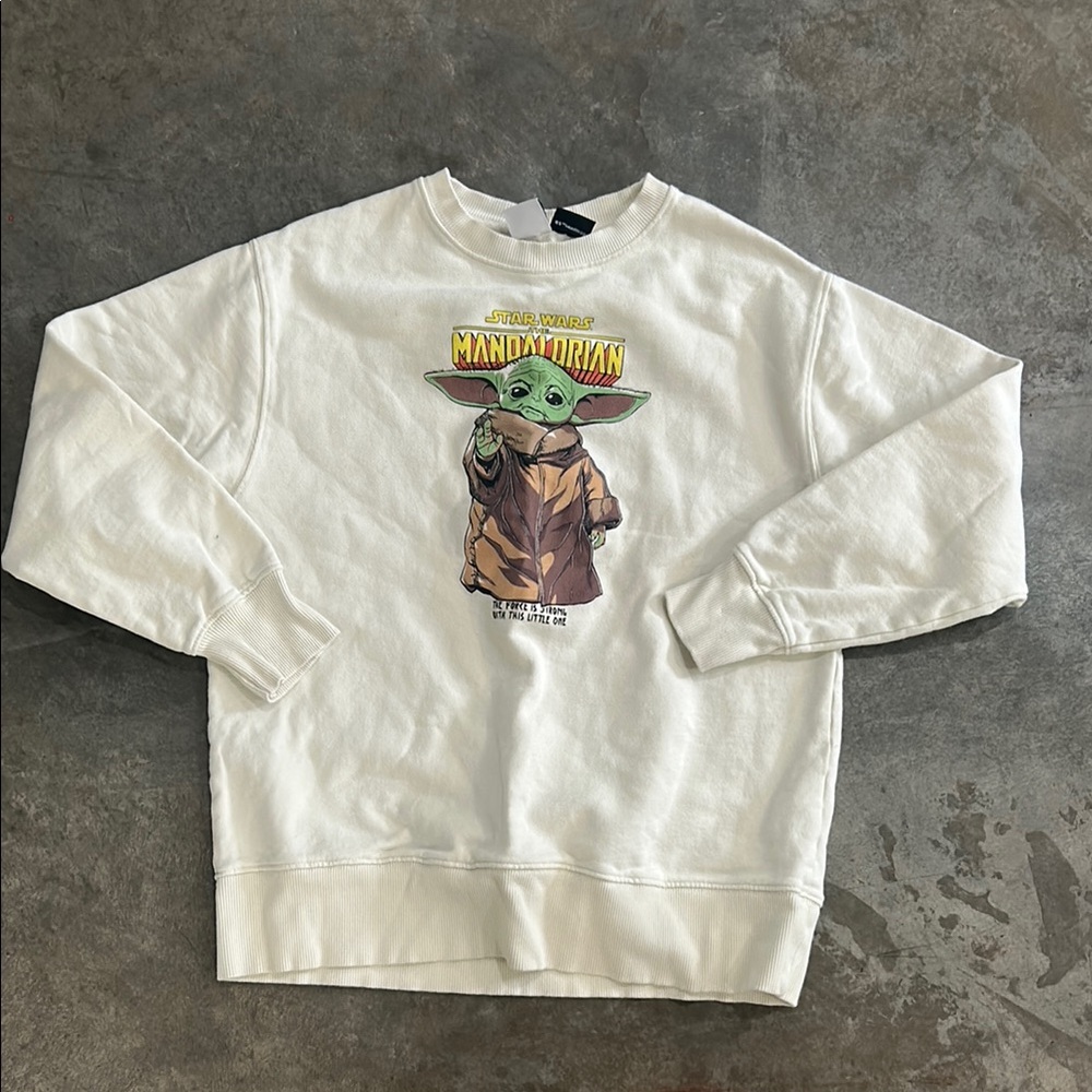 Star Wars Mandalorian White Sweater